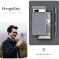 thumbnail image 4 of TUDIA MergeGrip Google Pixel 7a Case Military Grade Dual Layer Heavy Duty - Gray, 4 of 7