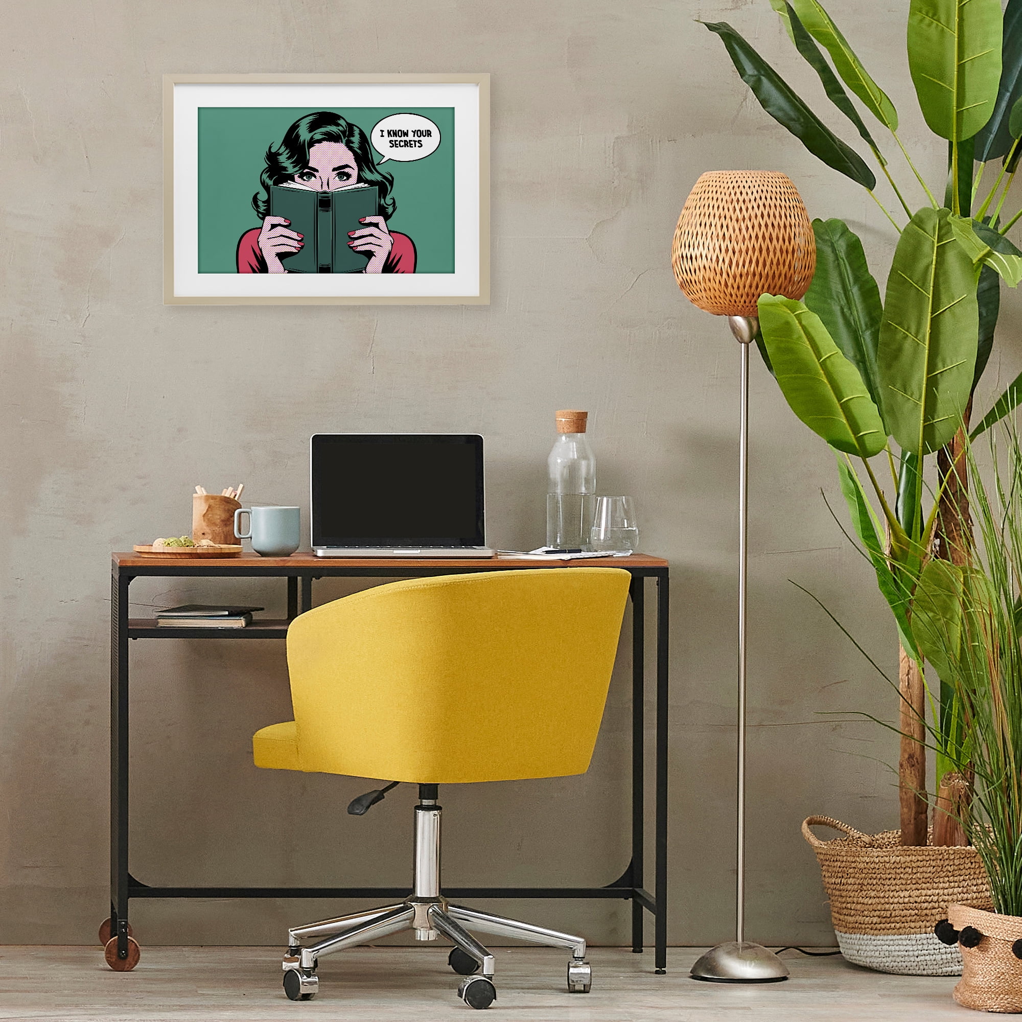 Stupell Industries Know Your Secrets Birch Framed Print Under Glass, design by Andreas Magnusson
