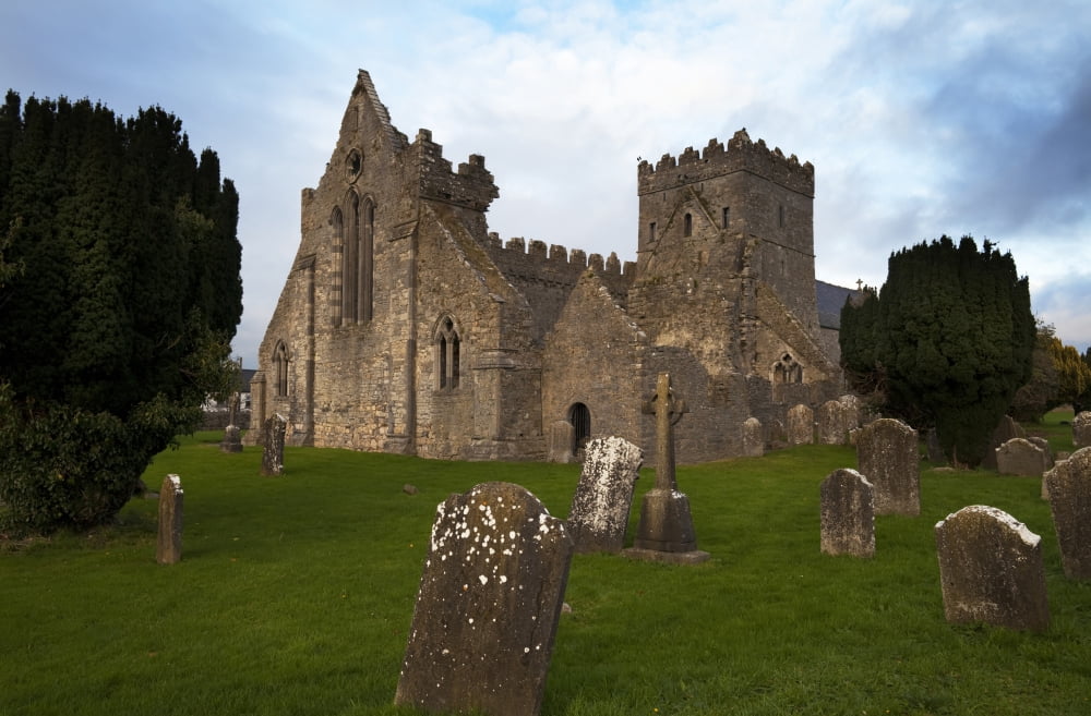 13th Century Collegiate Church of St Mary that unusually was served by a college Clerics who lived in in a house now destroyed beside the church but who did not submit to the rule of a monastery Gow