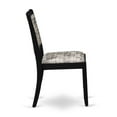 thumbnail image 5 of Luxe by East West Furniture Dining Room Chair with White and Gray Pattern Faux Leather and upholstered back, 5 of 7