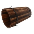 thumbnail image 6 of Melantax Rustic Style Wooden Trash Can Farmhouse Bathroom Trash Can Decor Bedroom Trash Can Wooden Bathroom Accessories Office Trash Can, 6 of 6