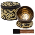 thumbnail image 1 of Juego de cuencos para cantar Wish Well, hechos a mano en Nepal, tibetanos, con funda, 1 of 7