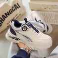 thumbnail image 6 of CORASUN Men's Casual Sneakers with Dial Lacing System, Waterproof PU Leather Lightweight Walking Shoes, Non-slip PVC Sole for Outdoor, Work and Daily Wear, Blue, 6 of 10