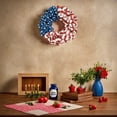 thumbnail image 3 of GFHFHITJ Patriotic Wreath for Front Door, Artificial Red White Blue Wreath Decorations, Summer Hanging Wreath for Memorial Day July 4th Home Decor, 3 of 5