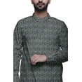 thumbnail image 3 of Atasi Party Wear Kurta Pajama For Men Mandarin Collar Ethnic Printed Kurta Set, 3 of 3