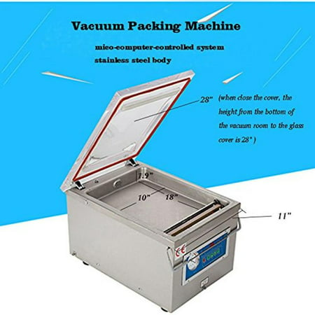 Techtongda 110V Desktop Vacuum Sealing Package Machine Sealer Single Chamber Packer