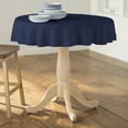 thumbnail image 2 of LA Linen Polyester Poplin Tablecloth 58-Inches Round, Navy, 2 of 2