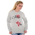 thumbnail image 4 of Jesus Loves Me Heart Cross Faith Women Crewneck Sweatshirt Brisco Brands S, 4 of 6