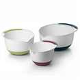 thumbnail image 2 of OXO Good Grips 3 Piece Nesting Mixing Bowl Set with Red, Green, and Blue Handles, 2 of 5
