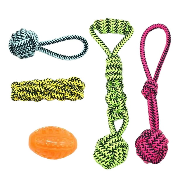 Mascota premium masticar cuerda nudo fuerte dentición juguetes pelota juguetes Estilo 4 Yuyangstore Nudo de cuerda de mascar
