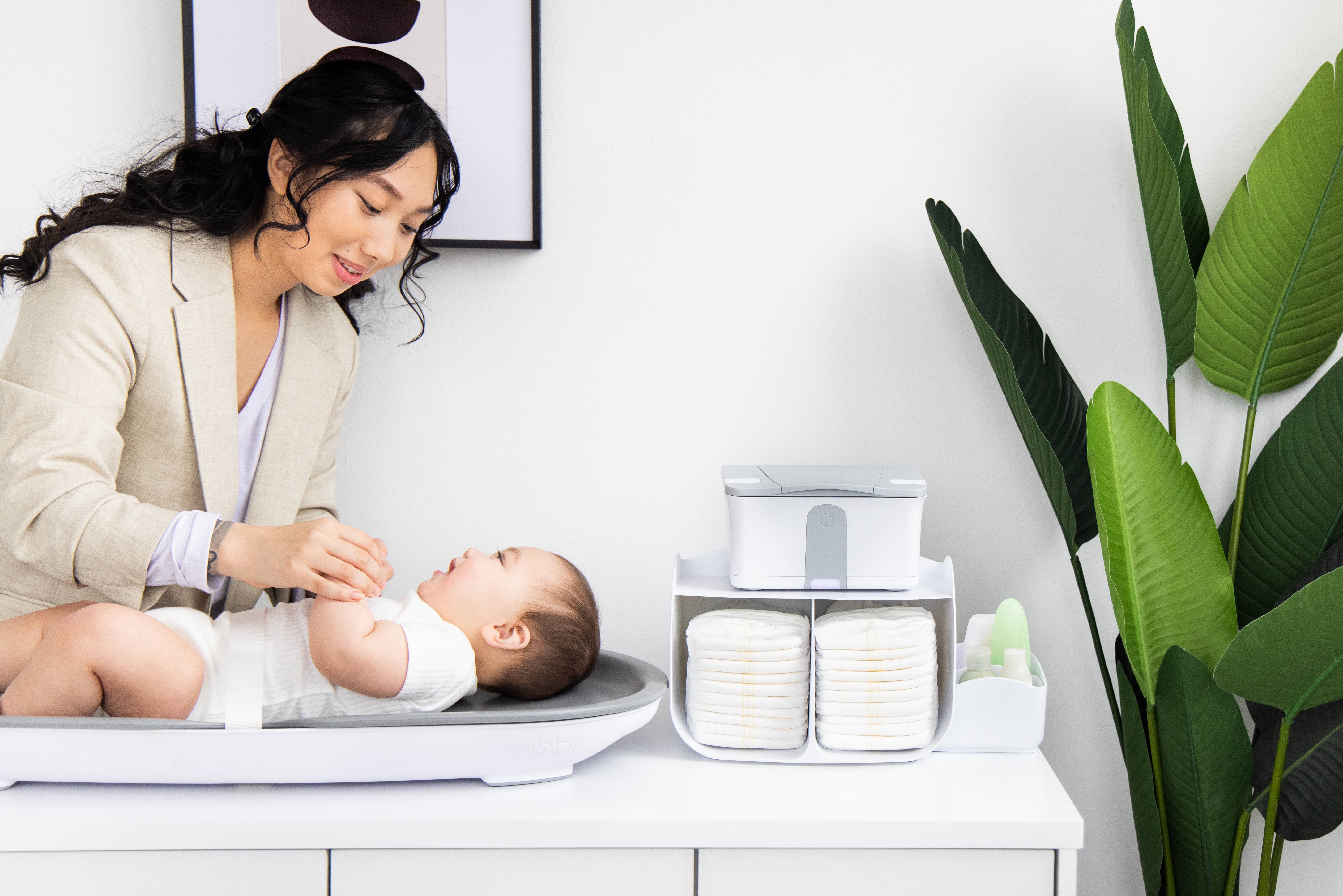 Ubbi Diaper Caddy Organizer, White photo 4