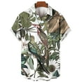 thumbnail image 3 of UVEASISHA Men's Beach Shirt Button Down,Mens Beach Shirt Short Sleeve Button Down Shirts Casual Cuban Collared Summer Vacation Tropical Shirts 2025,Green XXXXXL, 3 of 3