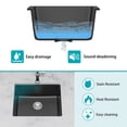 thumbnail image 6 of dokea Quartz Kitchen Sink - 21” x 18” Black Granite Composite Undermount Bar Sink, 6 of 12