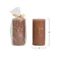 thumbnail image 4 of Creative Co-Op Creative Co-Op Unscented Face Pillar Candle, Cappuccino, 4 of 4