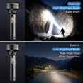 thumbnail image 3 of DAYBETTER Rechargeable Flashlights High Lumens, High-Intensity Beam Focus Tactical Flashlight, Waterproof High-Powered LED Flashlights for Outdoor, Home Emergency, Hiking, 3 of 7