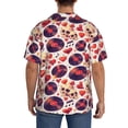 thumbnail image 3 of Kdxio Men's Hawaiian Shirt for Men Short Sleeve Shirt rock Skull record heart Summer Casual Holiday Beach Button Down T-Shirts, 3 of 5