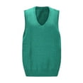 thumbnail image 3 of Womens Sleeveless V-Neck Sweater Vest Casual Loose Fit Knitted Pullovers Sweater Top with Pockets, 3 of 5