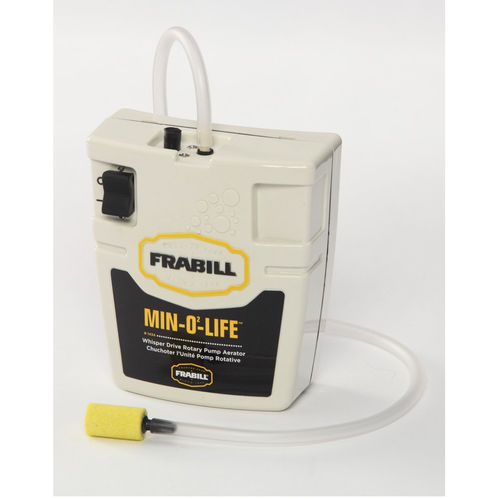 Frabill Fishing Whisper Quiet Portable Aeration System for Bait Buckets