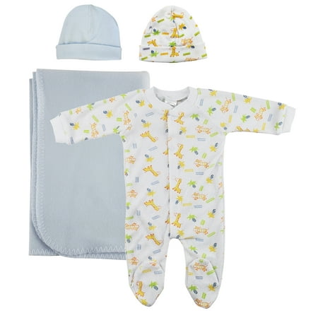 

Boy Newborn Baby 4 Pc Layette Sets