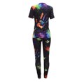 thumbnail image 3 of Lovelywholesale Plus Size Round Neck Splash-ink Design Pants Set, 3 of 3
