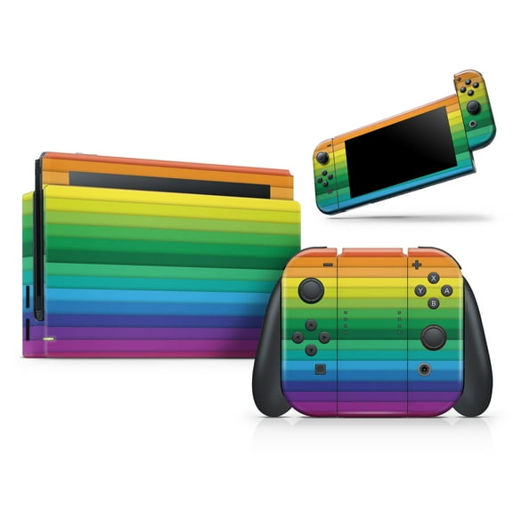 DesignSkinz Rainbow Striped Full-Body Skin Decal Wrap Cover for Nintendo Switch