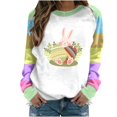 thumbnail image 1 of FAIWAD Chandail de Pâques pour Femmes Manches Longues Col Rond Tunique Hauts Graphique de Pâques chandail Blouse, 1 of 5