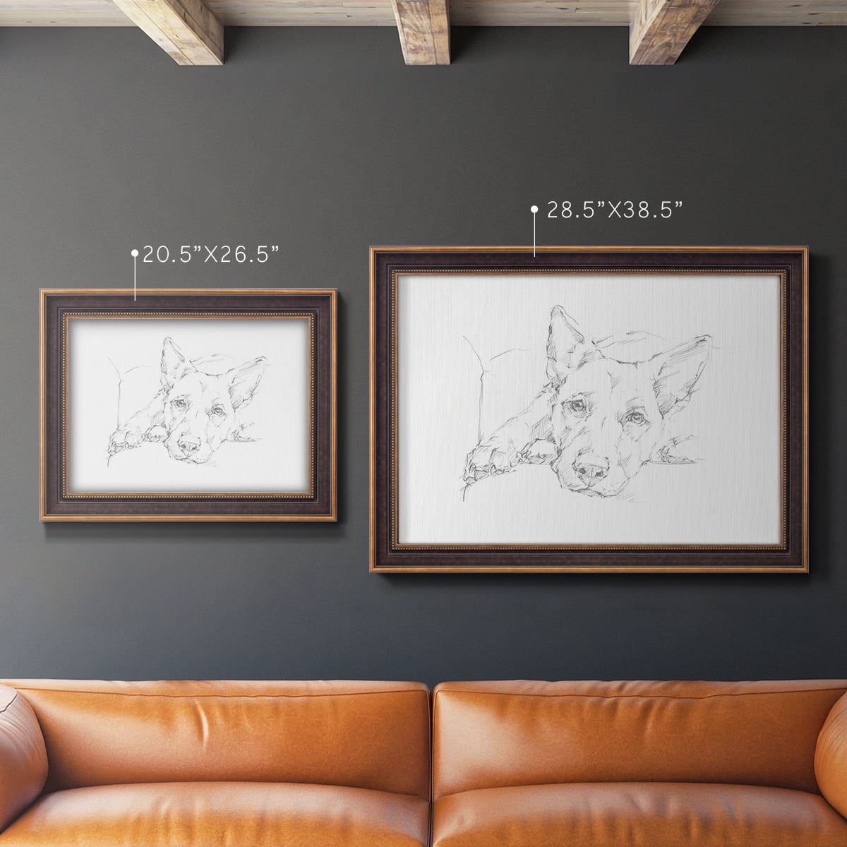 Lazy Dog IV Premium Framed Canvas- Ready to Hang