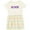 Natural with Stripes, variant on Baltimore in Purple Text Girls Toddler Dress
