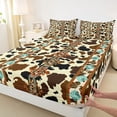 thumbnail image 4 of Erosebridal Rustic Farmhouse Bed Sheets, Vintage Aztec King Sheets, 4-Piece, 4 of 5