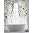 thumbnail image 5 of Green Eucalyptus Leaves Sheer Curtains 84 Inch Length 2 Panels Set, Floral Summer Botanical Watercolor Voile Window Treatment Curtains Sheers Drapes for Bedroom/Living Room/Kitchen 52"x84"x2, 5 of 7