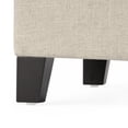 thumbnail image 6 of GDF Studio Wendover Contemporary Fabric Tufted Storage Ottoman Bench, Dark Beige Linen and Dark Brown, 6 of 10