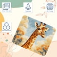 thumbnail image 3 of Deer Printed Square Desk Mat Mousepad, 8.3x9.8 Inch, Non-Slip Rubber Bottom, Suitable for Office and Gaming, 3 of 6