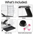 thumbnail image 4 of Renwick 6 Levels Rolling Pet Cage for Small Animals with Pet Bowl & Water Bottle, White, 4 of 7