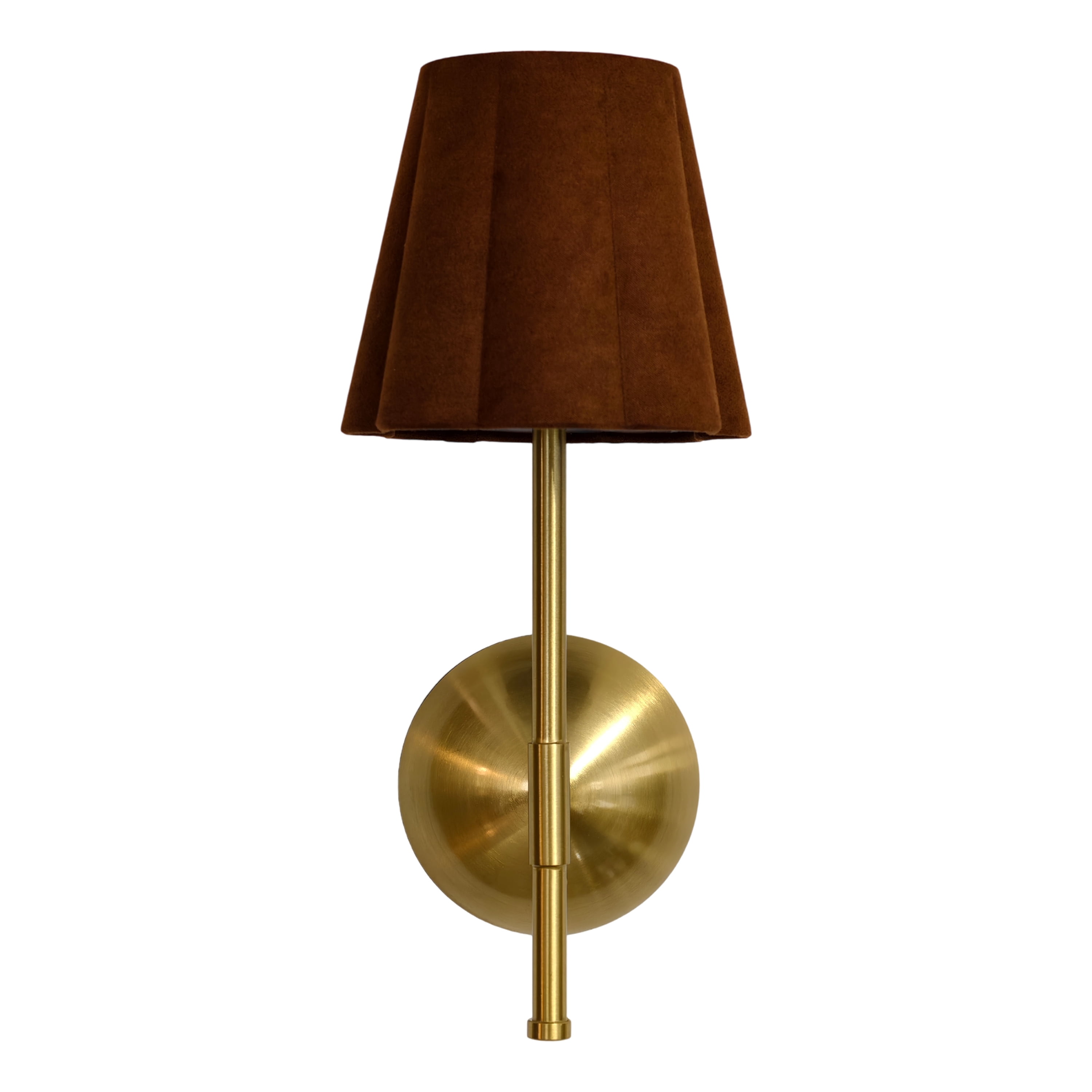 Home Decor Collection Sterling & Noble Home Brown Rounded Pleated Rechargeable Wall Sconce