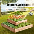 thumbnail image 2 of KFFKFF Wooden Raised Garden Bed Planter Box 44.5x44.5x20.1 inches Flowers Vegetables Herbs, 2 of 9