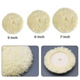 thumbnail image 4 of SPRING 2pack Wool Polishing Pads 5-7 Buffing Pad Hook Loop High Quality For Cutting 6-inch, 4 of 6