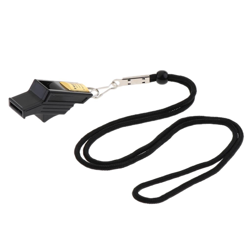 Wswqop 2Set Pea-less Metal Whistles with Lanyard for Teachers Coaches and Officials
