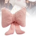 thumbnail image 4 of Soft Furry Bow Throw Pillows 14 x 10 Inch Cute Bowknot Plush Pillow Home Decor Stuffed Bow Lumbar Pillow for Bed Couch Living Room Decor (Pink), 4 of 6