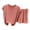 Pink, variant on Ashirexll Womens Summer Outfits, Two Piece Sets for Women, Solid Color Round Neck Short Sleeve Top and Short Pants Set