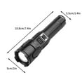 thumbnail image 3 of Rechargeable LED Flashlight 100000 Lumens Battery Powered Torch | USB-C Fast Charge | Sturdy Aircraft Aluminum | LCD Display | Emergency Outdoor Use | Includes 1 Flashlight, 3 of 9