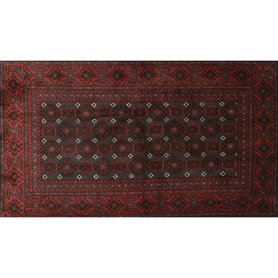 Ahgly Company Machine Washable Indoor Rectangle Traditional Bakers Brown Area Rugs, 5' x 7'