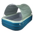 thumbnail image 1 of Inflatable Pool for Adults and Kids, PVC Full Sized Inflatable Swimming Pool with Canopy, Portable Blow Up Pool Summer Playground with Water Slide for Garden Backyard Outdoor, 1 of 7