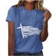 thumbnail image 4 of Camisetas de Manga Corta para las Mujeres, Blusa de Manga Corta de la Moda Del Día de la Independencia Hecha de Poliéster Cómodo para la Primavera Verano, Blusas de Manga Corta para las Mujeres, 4 of 7