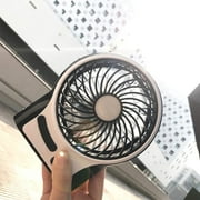 USB Rechargeable Fan, Portable Personal Handheld Fan, 3 Speeds, Rechargeable Battery Operated Fan with LED Light, Quiet Desk Fan for Boating, Travel