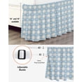 thumbnail image 3 of Blue Plaid Wrap Around Bed Skirts for Queen Bed 18" Drop,Bed Skirt with Adjustable Elastic Belt Dust Ruffle Bed Valance for Bedroom Hotel Country Cute Love Pastoral Heart Lattice Bed Frame Cover, 3 of 7