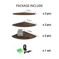 thumbnail image 6 of Wall Mount Floating Corner Shelf Set of 6, Minimalist Wood Shelves for Bedroom, Living Room, Bathroom, 6 of 7