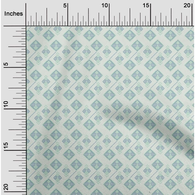 oneOone Cotton Flex Fabric Diamond Geometric Print Fabric By Yard 40 Inch Wide
