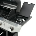 thumbnail image 4 of Propane Grill 3 Burner Stainless Steel BBQ Gas Grill with Side Burner, Thermometer, and Even Heating Cast Iron Grates for Outdoor BBQ and Camping, 4 of 8