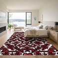 thumbnail image 3 of ODIKA 4'x6' Machine Washable Non-Slip Area Rug, Vintage Burgundy High Traffic Rug, Red, 988916, 3 of 7