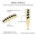 thumbnail image 5 of Rosec Jewels Certified Lab Grown Black Diamond Half Eternity Band - Black and White Diamond Band - AAAA Grade - with Jewelry Box, 14K Yellow Gold, US 12.50, 5 of 6